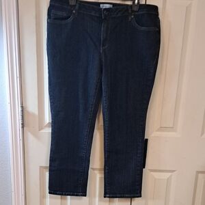 Liz Claiborne Dark Indigo Ankle Jeans